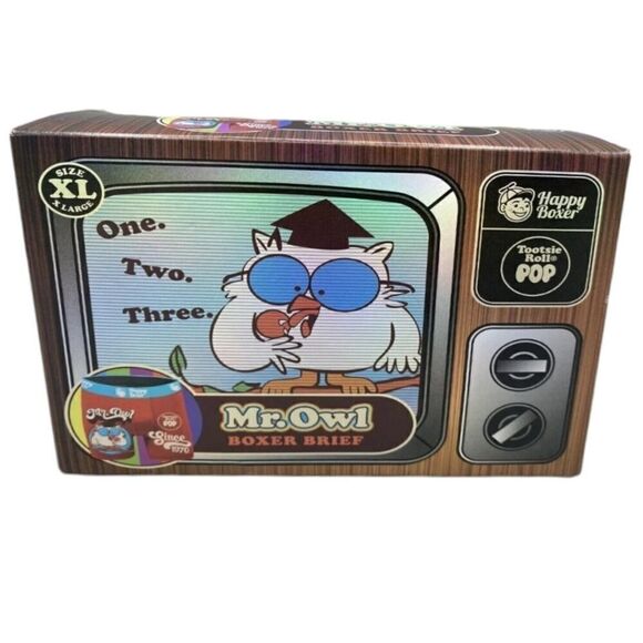 Happy Boxer MR OWL Tootsie Roll Pop Men Boxer Briefs Novelty TV Box Size XL - Picture 2 of 7